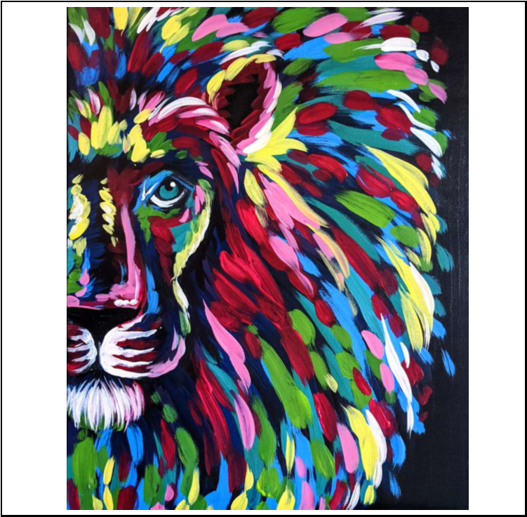 Wild Colorful Lion